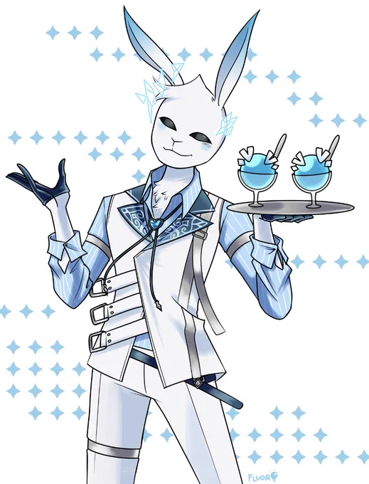 [#WorkofAlt / #HOLOctober Day 24: Furry] I'm always down to try new things Literal Buntare and Eagle Demon Regis