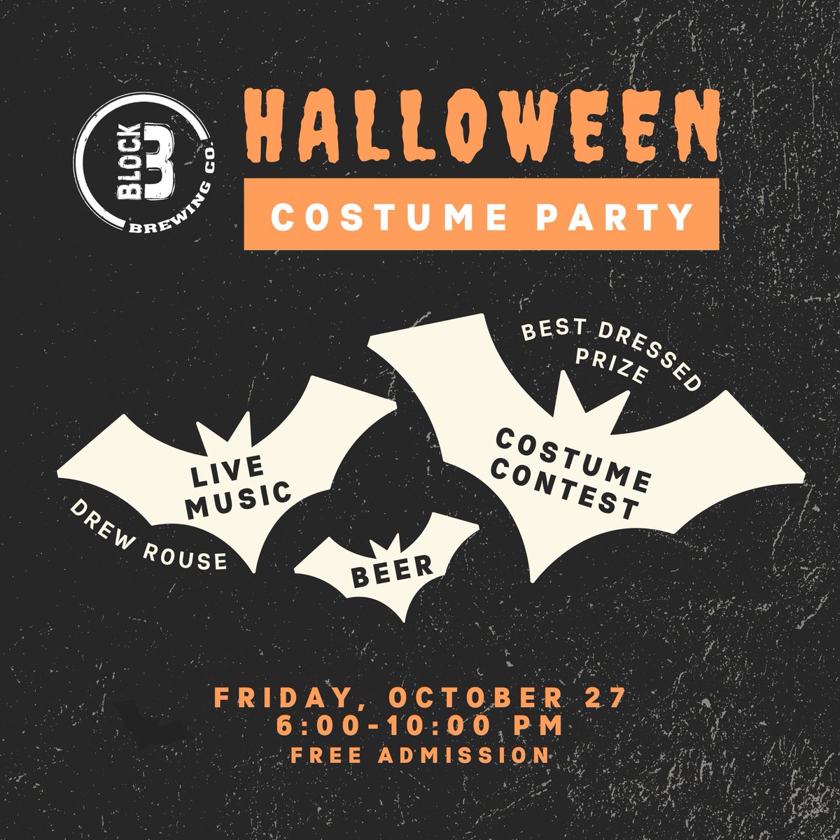 BlockThree's tweet image. We're gearing up for our lineup of Halloween festivities next weekend!

🎃 Friday: Halloween Costume Party! 6pm - 10pm!  Live music! Prizes for costumes!
🎃 Saturday: "Here for the Boos" Makers Market from 1pm - 8pm and the @stjacobsvillage Pumpkin Parade from 4pm-8pm!
