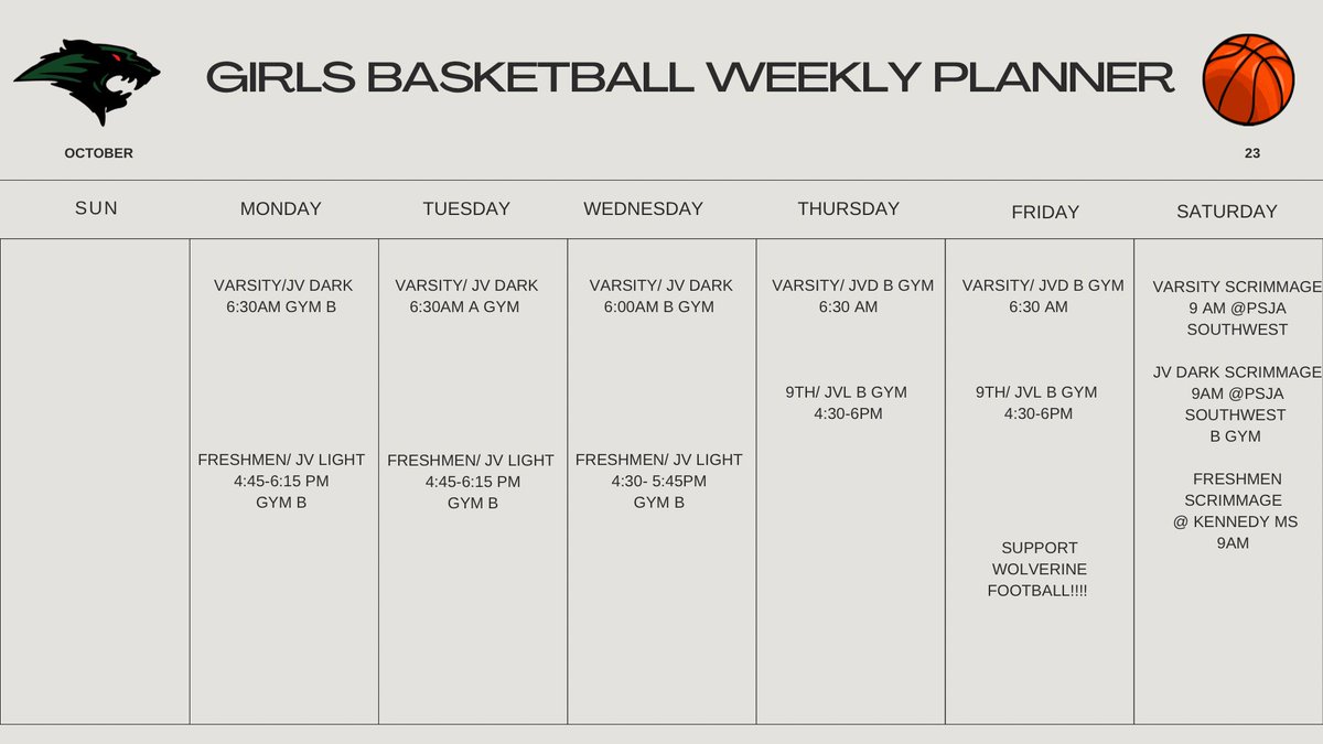 WolverinesHoop's tweet photo. Schedule for this week🏀💚 https://t.co/5vqqQkpVzW