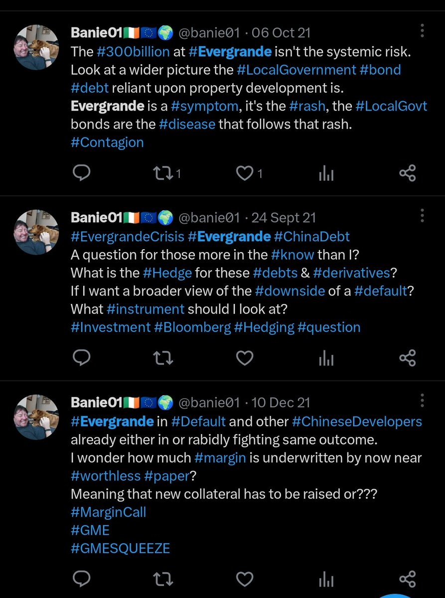 banie01's tweet photo. I've been #BangingTheDrum regarding #Evergrande #Chinese #Property #bubble and its hugely overleveraged #Debt & #Bonds being used as #Collateral for #Derivatives and other #instruments
There are #Trillions of $USD tied up in #contracts that are now #underwritten by #Junk #Bonds https://t.co/ZpVA53wcim