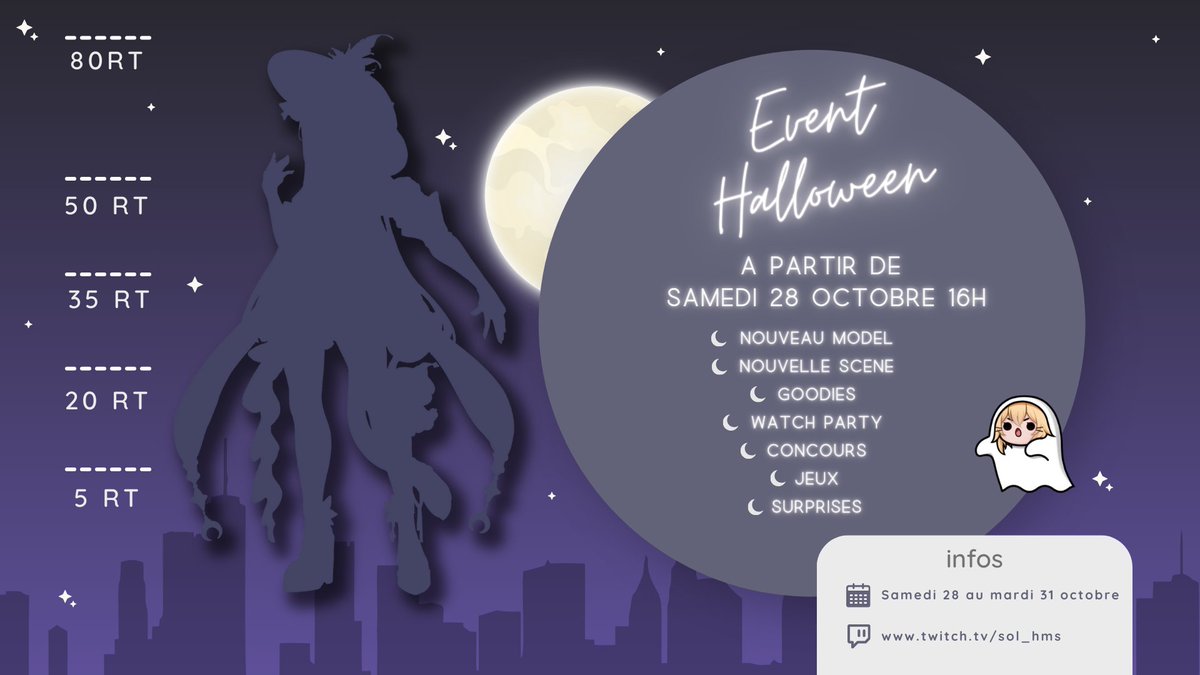sol_hms's tweet image. SPOOKY SEASON IS HERE 🎃

Il est l&apos;heure de vous reveal le design du nouveau model !

#vtuber #vtuberfr