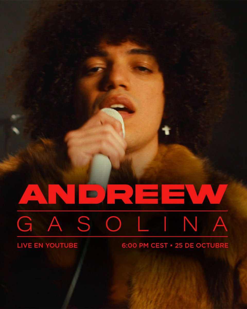 andreewofficial's tweet photo. La canción que te hace vivirlo todo al 100x100🔥⛽ 25/10 en Youtube.

#Andreew #Gasolina #newmusic #artistaemergente https://t.co/t9ogf2Keft