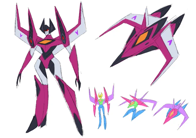 Starscream (female)    The cockpit rotates during transformation.
