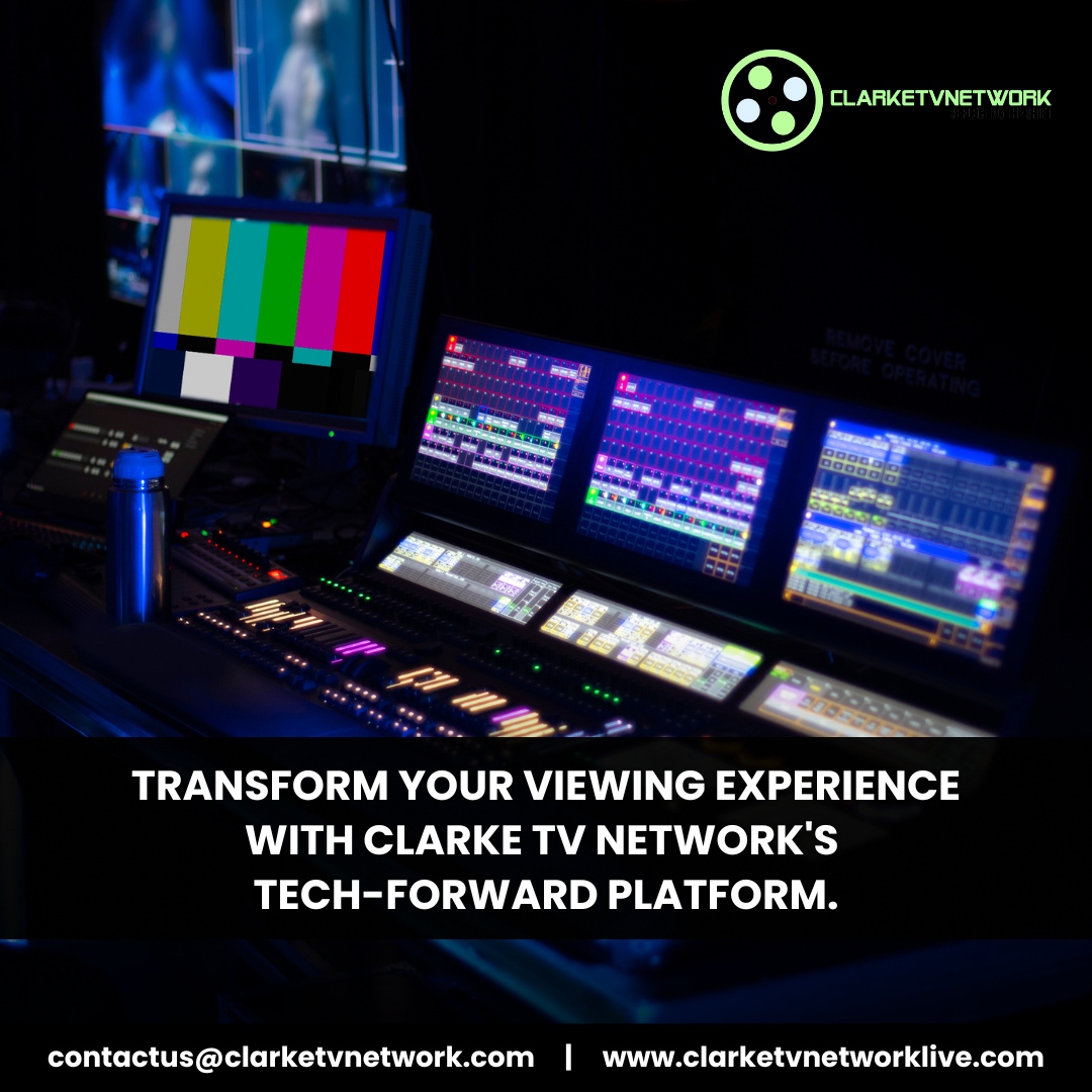 ClarkeTVNetwork's tweet photo. Experience the future of entertainment with Clarketvnetwork. 

Elevate your screen time with our tech-forward platform that transforms every viewing moment. 

🔗 https://t.co/oVoRl6TA7g
💌 contactus@clarketvnetwork.com https://t.co/wMArySKt0n