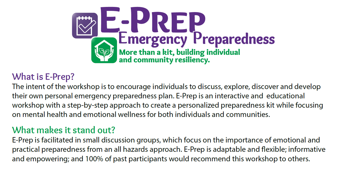 Attention older adults!

Are you prepared from an emergency? <a href="/ESCC255/">Edmonton Seniors Coordinating Council</a> is hosting an in-person E-Prep workshop to help you develop your own personal emergency preparedness plan.

31 Oct: bit.ly/3FmmwNR
1 Nov: bit.ly/3tvO3JN