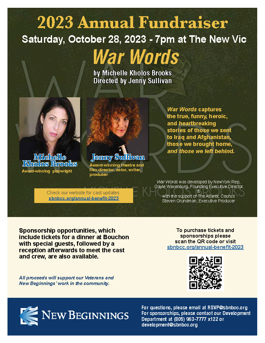 3 days left until the SNEAK PEAK, before the NYC Premier, of War Words! 
Tickets available at sbnbcc.org/annual-benefit…