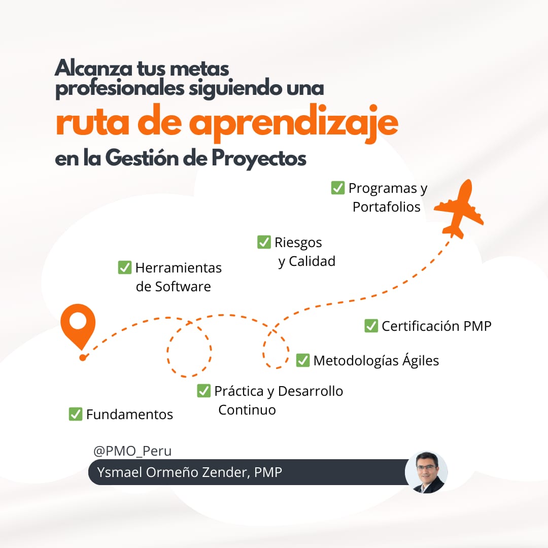 PMO_Peru's tweet photo. 🚀 Una ruta de aprendizaje en la  #GestiónDeProyectos!
📲Accede en: https://t.co/j9WtPWnzn4

#ProjectManagement #PMP #CertificaciónPMP #PMI #PMO #Portfolio #Agile #Riegos #Calidad #Learning https://t.co/C1NYKbh8Y9