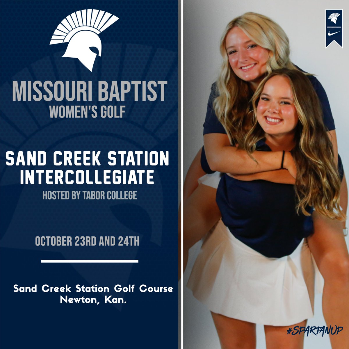 MBU_Golf's tweet photo. The Spartans Women's Golf team will tee it up one more time for the Fall Season starting today, as they take part in the Sand Creek Station Intercollegiate in Newton, Kan.!

#SpartanUp #HitEmStraight https://t.co/hJgSApuSUP
