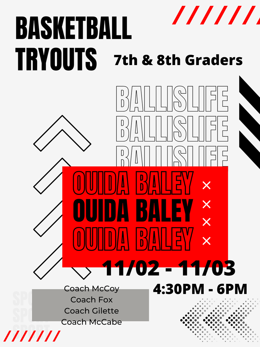 OBMSDogs's tweet photo. Basketball is right around the corner don't miss tryouts!
Any questions contact Coach McCoy. https://t.co/UZZVFdaqWi