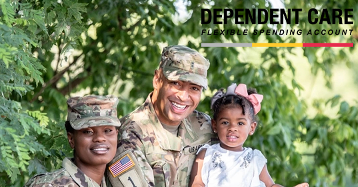 Military1Source's tweet photo. Ready to save on taxes? Sign up for a free webinar on Dependent Care Flexible Spending Accounts to demystify the details of this new benefit for Service members and families. Secure your spot at: https://t.co/V8aqL0utJK. #DCFSA #DependentCare #FinancialWellness https://t.co/TeVgfdywVI