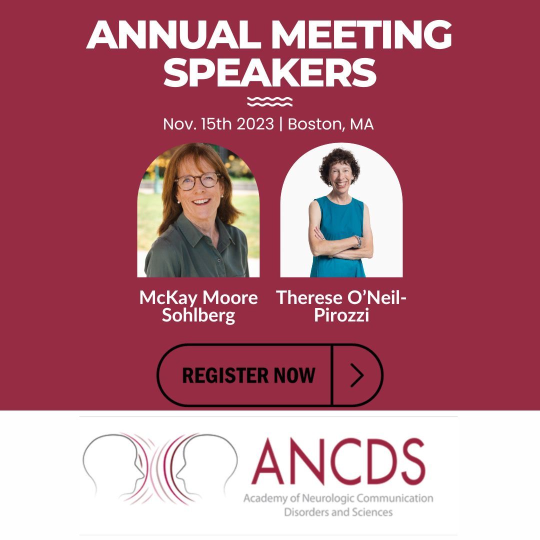 Join ANCDS on Nov. 15th, 2023 in Boston, MA for the Annual Scientific Meeting. This event will feature distinguished presenters sharing their knowledge and insights on "Supporting Mental Health in Neurogenic Communication Disorders." Register now at buff.ly/3e1rSzD