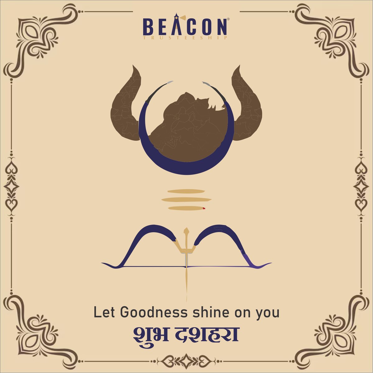 beacontrustee's tweet photo. 🌟 Let's celebrate the victory of Lord Rama over Ravana, reminding us that truth and righteousness always prevail. 🙏

🪔 Wishing you all a Shubh Dussehra! 🏹

#ShubhDussehra #VictoryOfGoodOverEvil #FestiveSeason #Celebrations #PositiveVibes #NewBeginnings 🌺🌼 https://t.co/SglpEZ7XkW