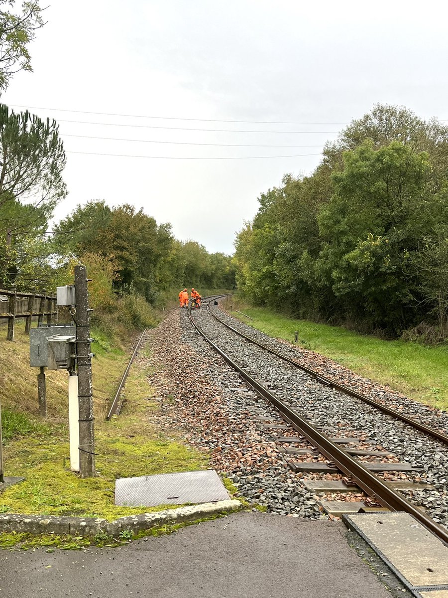 Visite d’un chantier de maintenance 
ferroviaire ce matin 
sur la ligne Niort-Saintes, 
à l’initiative de #FerdeFrance… 

Et un constat renouvelé : 

oui, notre réseau ferroviaire 
a besoin de visibilité 
dans ses investissements❗️

#programmation #COI