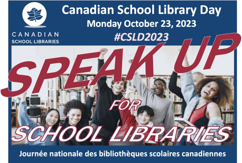 Today is Canadian School Library Day! Today we shine a light on everyone who works in school libraries and thank them for bringing the joy of reading and the power of inquiry learning to students. Speak up for school libraries on this #CSLD2023