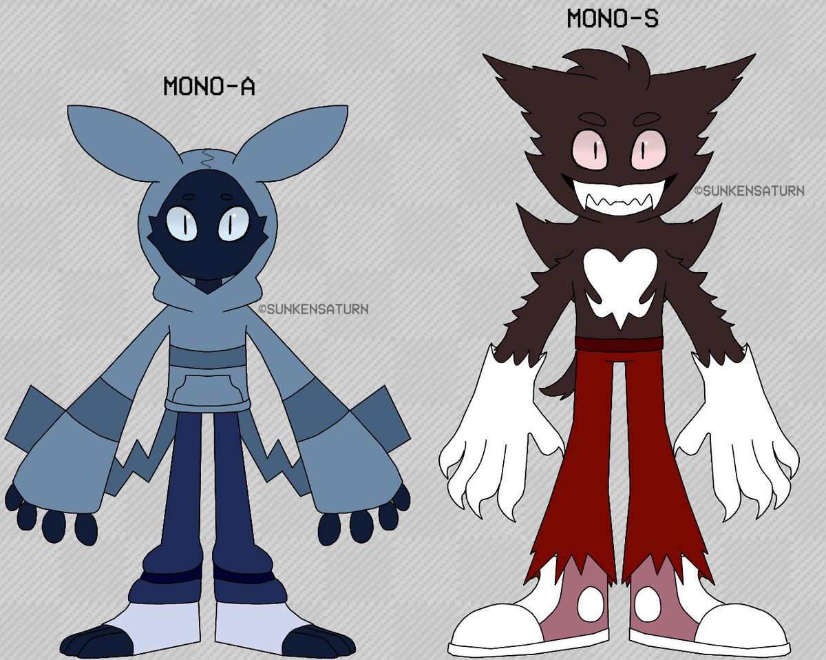 SUNKENSATURN's tweet image. Mono, &amp;amp; their forms!

If you remember Aimless &amp;amp; Senseless, they're connected to this character.