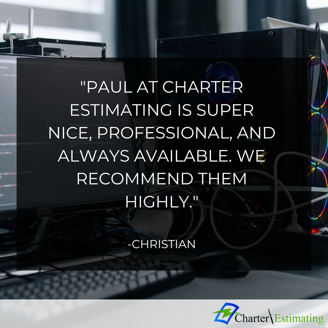 charterestimate's tweet image. Thank you for recommending us, Christian!
.
.
.
#charterestimating #electricalestimating #reviewus #customerreview