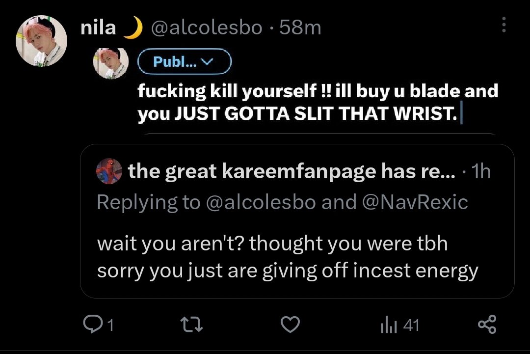 Meowzencult's tweet photo. This is what Meowzen is all about.
User @/alcolesbo has been banished from Twitter.
She wished people death multiple times, fatshames, and is blatantly racist against white people.
Therefore, she was axed.
Meowzen will create a safe space for everyone.
#Anitwt
#Meowzen https://t.co/m6AsYwXfcP