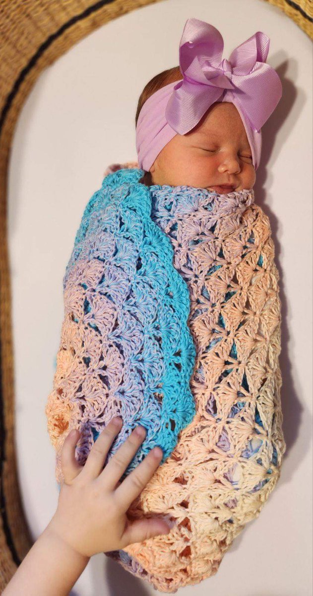 AngEngland's tweet image. Can we talk about how adorable this baby looks all wrapped up in my prayer blanket? #swoon #crochet #babyblankets
