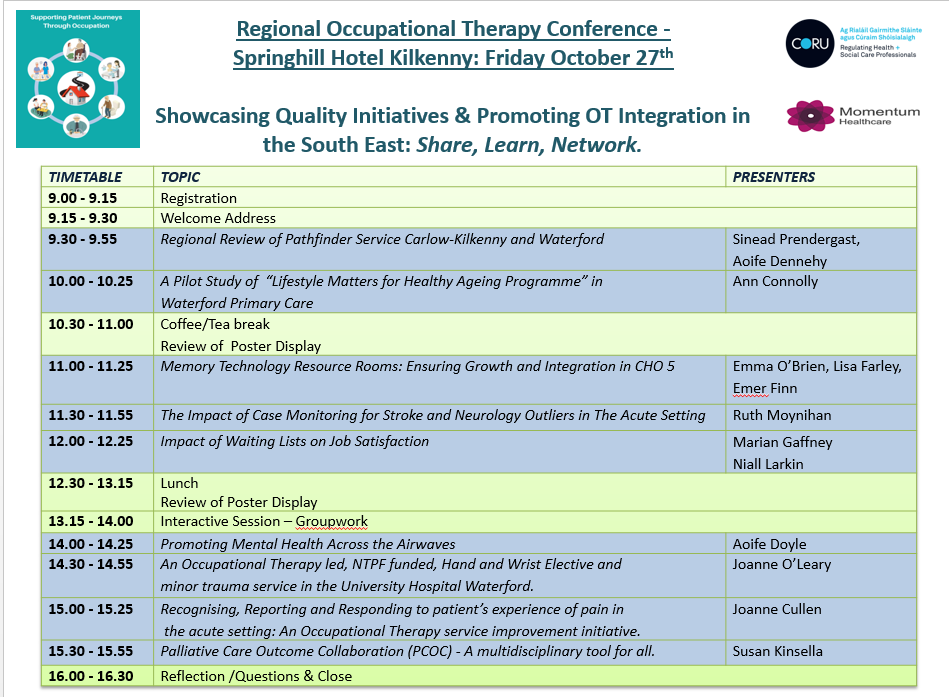 SLGHOT's tweet photo. The countdown is on!
Regional OT Conference SECH 2023
#WorldOTDay 27th October
@MomentumHC  @Springhill_Cour https://t.co/McnW6kqQjq