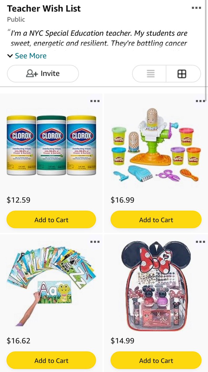 Please RT I'm a NYC Special Ed teacher. I teach K-8 students who are hospitalized fighting cancer.. Please donate  1️⃣  item and help #clearthelist2023   Thank You
#teachertwitter 

amazon.com/hz/wishlist/ls……………