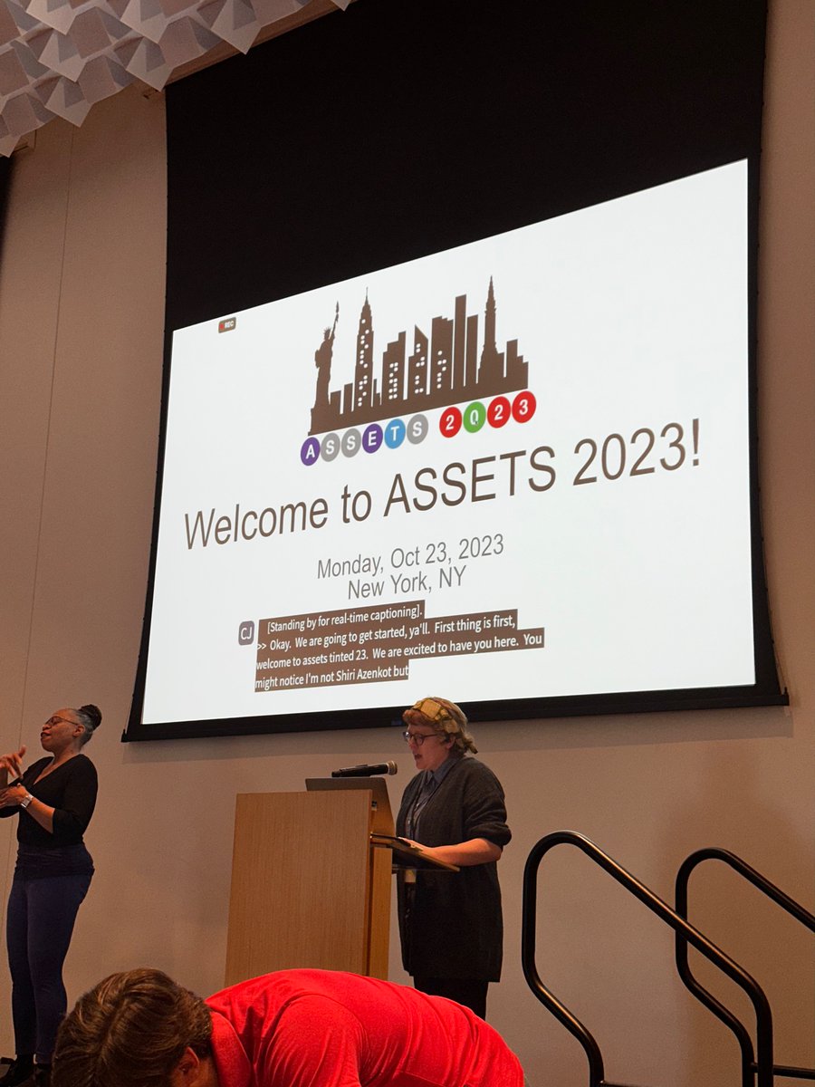 .@erinleebrady kicking off #assets2023, check out the many amazing papers in the program here: dl.acm.org/doi/proceeding…