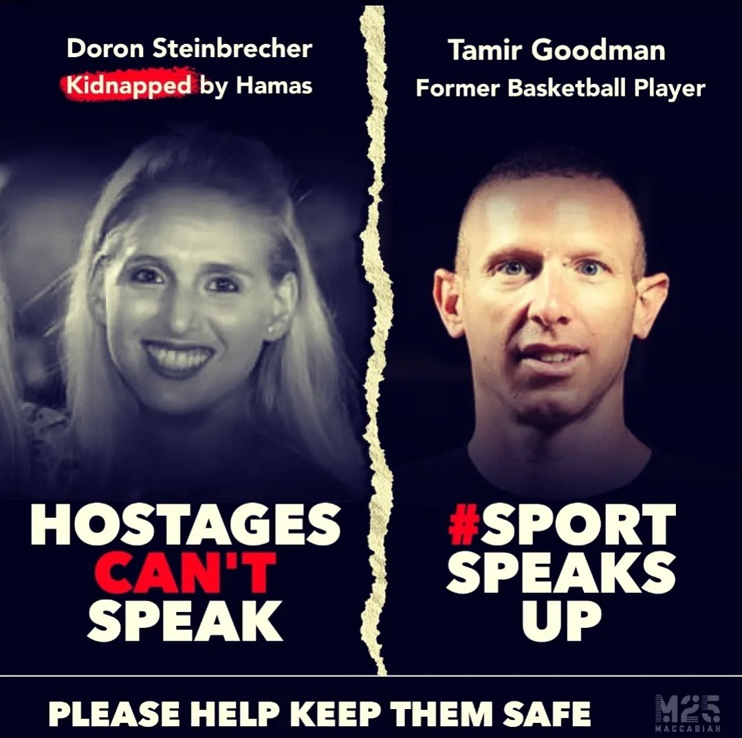 We Must SPEAK UP For The Hostages! #sportspeaksup
@MaccabiUSA
@rubin_eric
