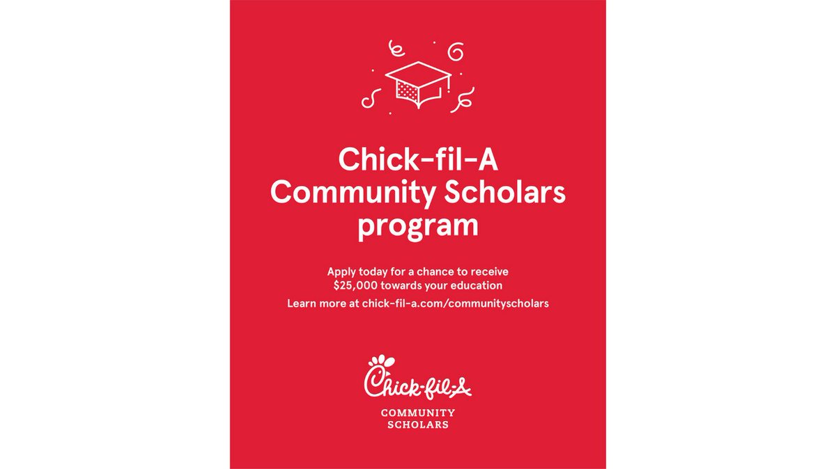 GMHS Career Services (@gmhscareerserv) on Twitter photo Attention GMHS here is another scholarship opportunity through Chick-Fil-A Community Scholars- use the link to apply. <a href="/gmhsStudentSvcs/">Garner Magnet HS - Student Services</a> <a href="/GMHSclassof2024/">GMHS Class of 2024</a> Attention GMHS here is another scholarship opportunity through Chick-Fil-A Community Scholars- use the link to apply. <a href="/gmhsStudentSvcs/">Garner Magnet HS - Student Services</a> <a href="/GMHSclassof2024/">GMHS Class of 2024</a>