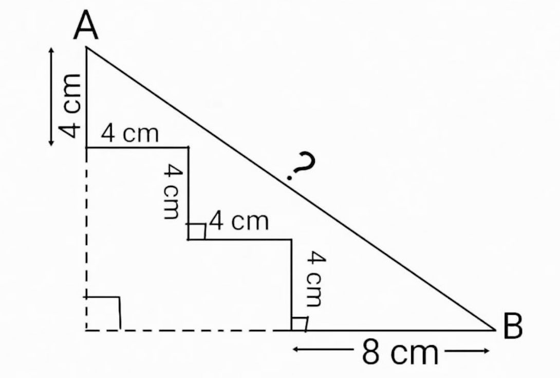 In the given diagram, find the length of AB :