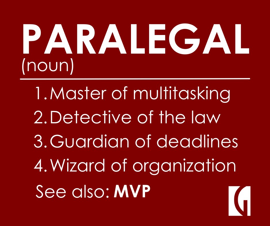Today, I want to take a moment to express my heartfelt appreciation for the amazing paralegals at Goosmann Law Firm. Your unwavering dedication, tireless efforts, and exceptional skills are the driving force behind our firm's success!  #ParalegalsRock  #ThankYou