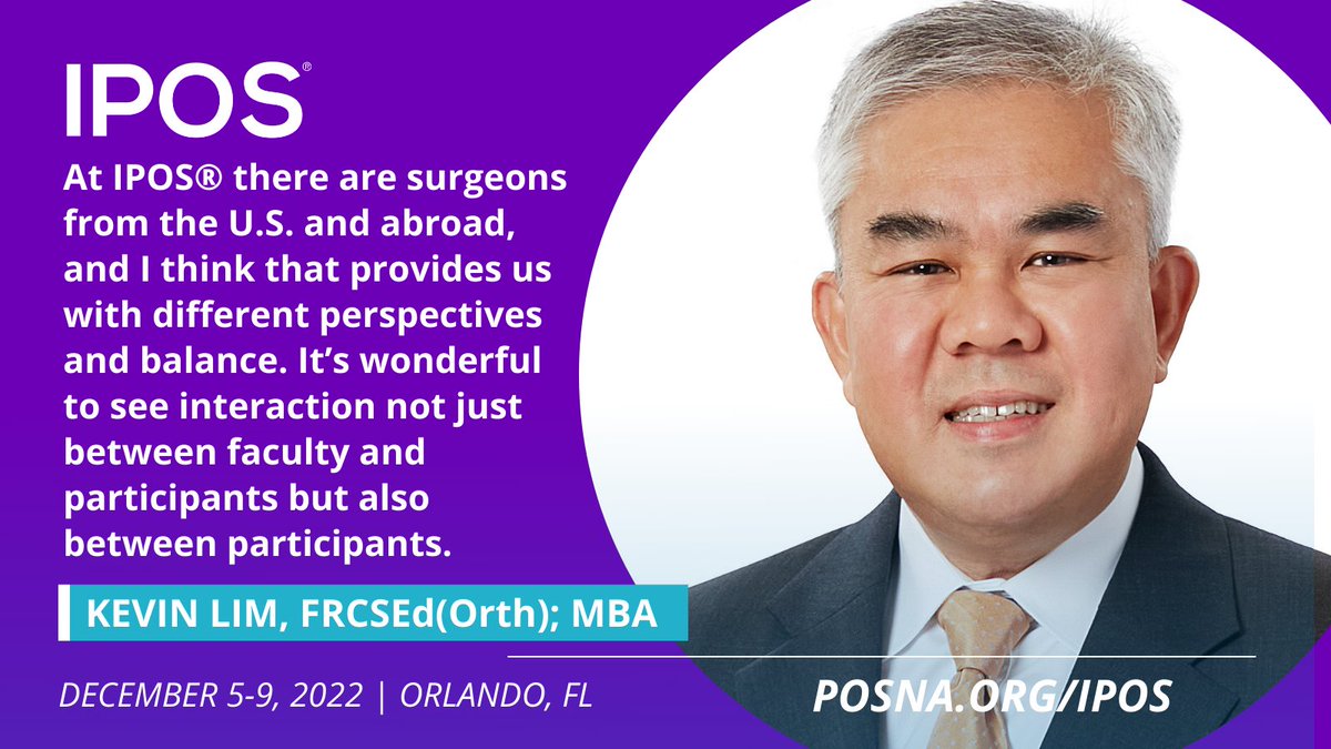Through our inspiring international faculty, innovative programming, and vibrant interactions among attendees, #IPOS® aspires to be the best #pediatricorthopaedic educational event in the world. Register Now: bit.ly/449gDhB
#posna #IPOS2023