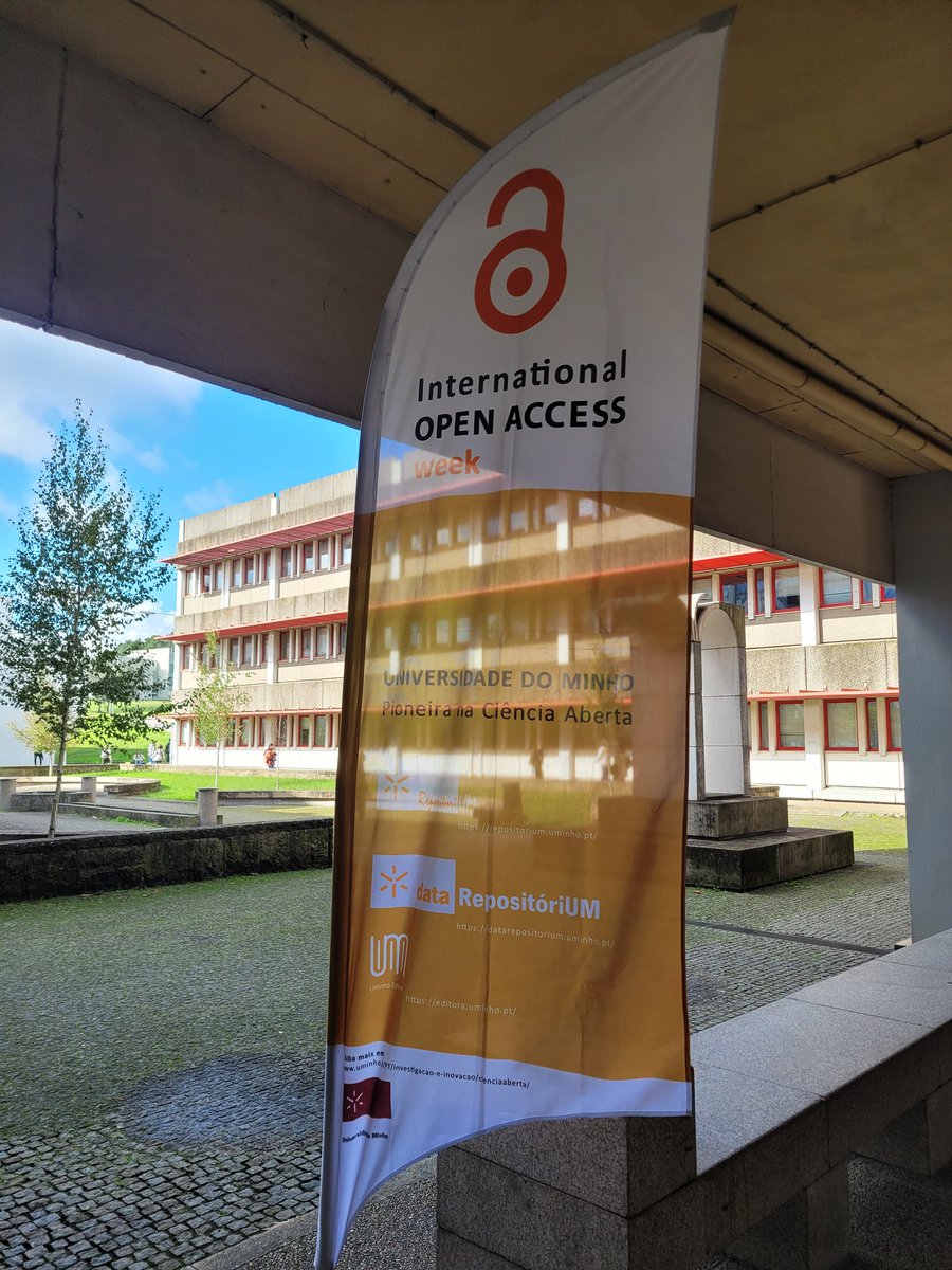 @UMinho_Oficial & @bibliotecasUM always with the flag of #openaccess raised high! We wish all a great #OAWeek23