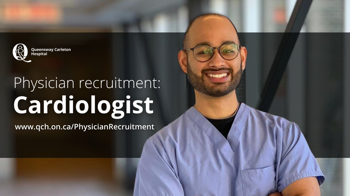 🚨Job alert🚨

➡️QCH is hiring an Adult Cardiologist!

Our Hospital’s Cardiology Division provides comprehensive adult #cardiology care, including inpatient consultations, Heart Failure Clinic, diagnostic imaging, and #cardiopulmonary services.

🔗Apply: qch.on.ca/PhysicianRecru…