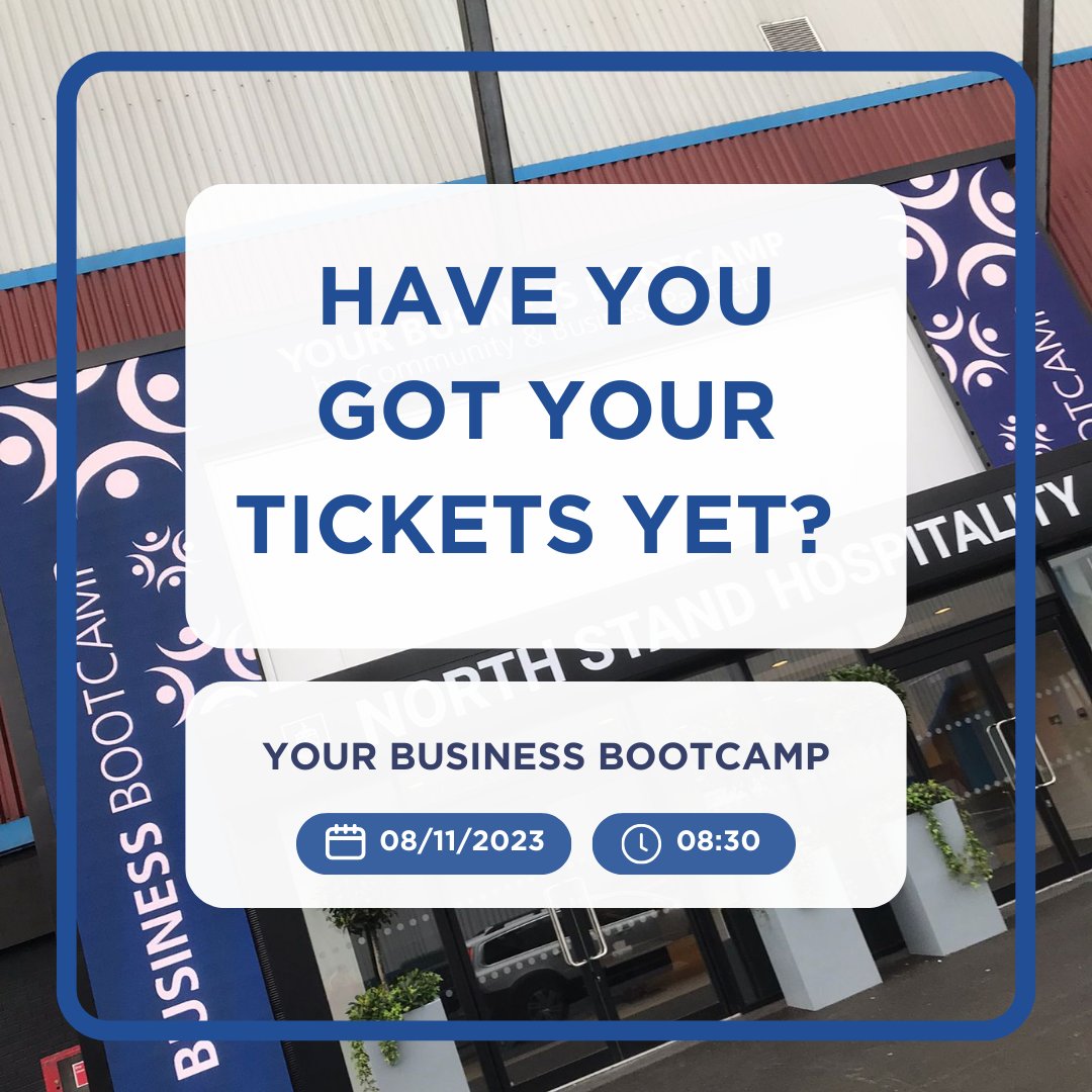 Calling all business owners and leaders in the North West!

There’s not long to go until the return of Your Business Bootcamp at Burnley Football Club!

Get your tickets fast - time is running out! We’re expecting this event to be a sell-out! bit.ly/44ci5yT