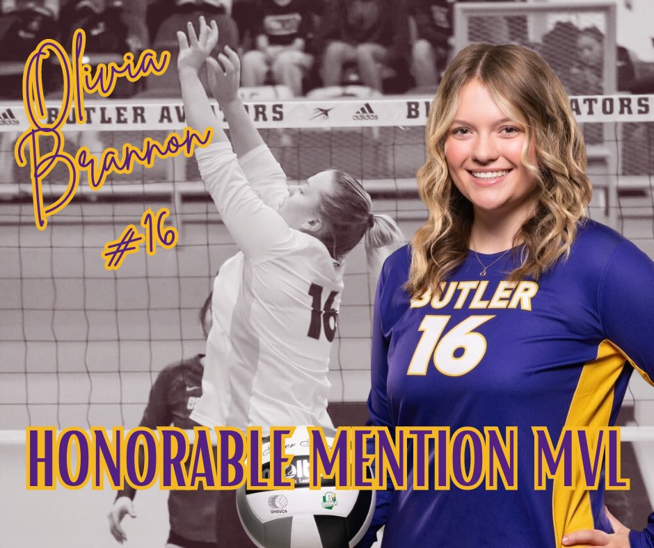 AviatorVball's tweet photo. Congratulations to senior, Olivia Brannon.  Olivia has been selected Honorable Mention - MVL! 🏆💜🏐✈️ https://t.co/H83EgtBAw1