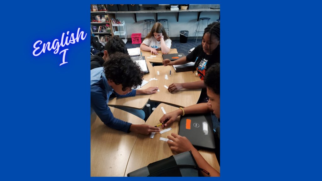 English I students enjoy playing a pre-reading vocabulary game.