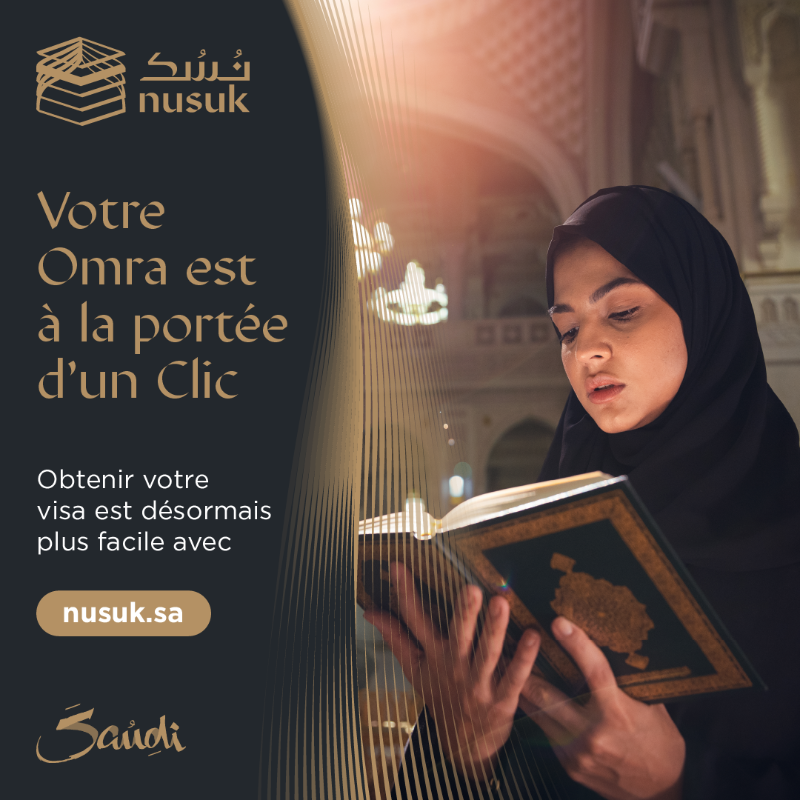 MyNusuk's tweet photo. Obtenez votre visa en ligne dés maintenant sur le site #Nusuk, votre guide pour visiter La Mecque, Médine, et autres!