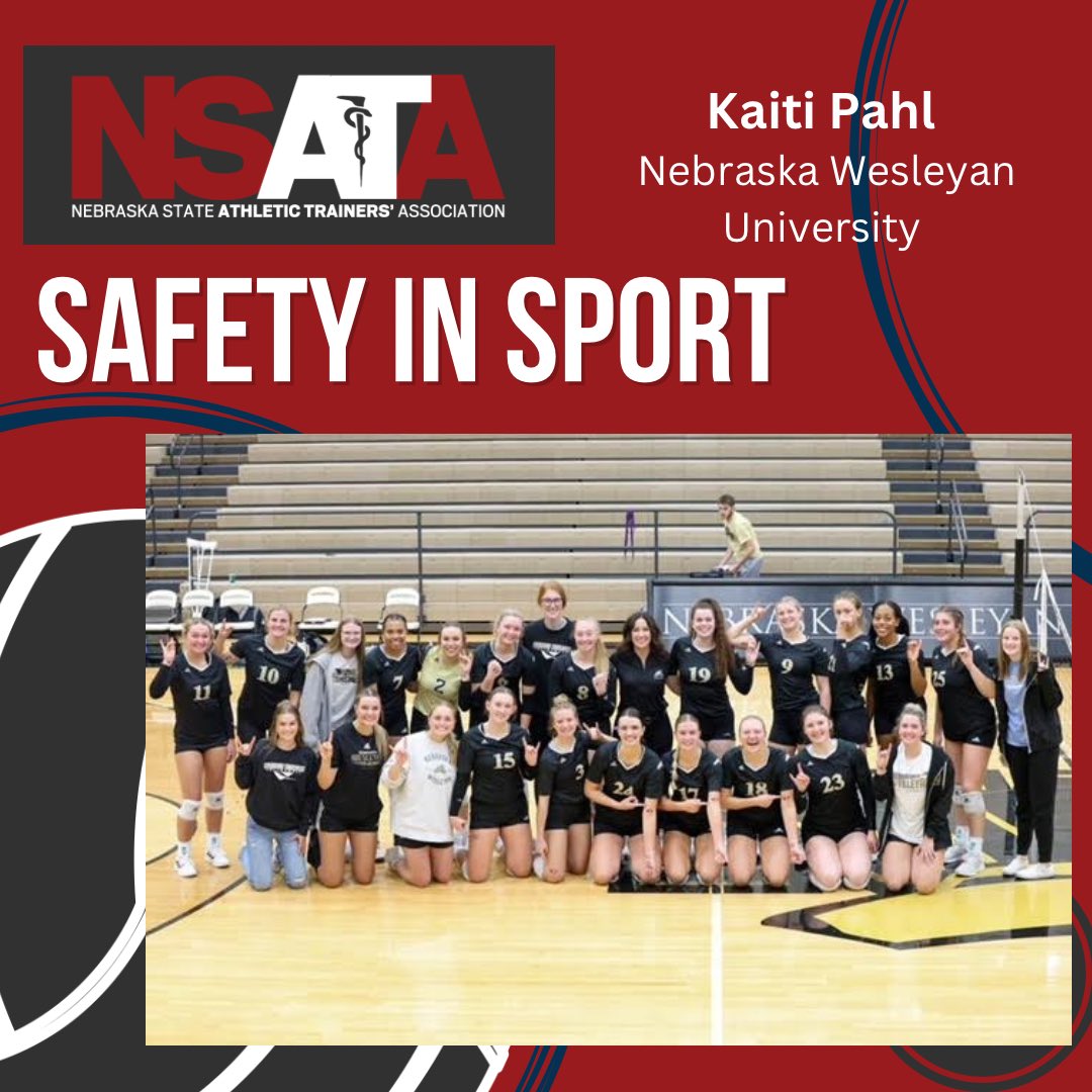 NSATA's tweet image. Throughout the last few weeks, ATs around the state have been participating in the NSATAs Safety in Sport Campaign. They were all given temporary tattoos for their volleyball athletes to wear during a game to promote Safety in Sport by having an AT.#SafetyinSport #SIS2023 #AT4All