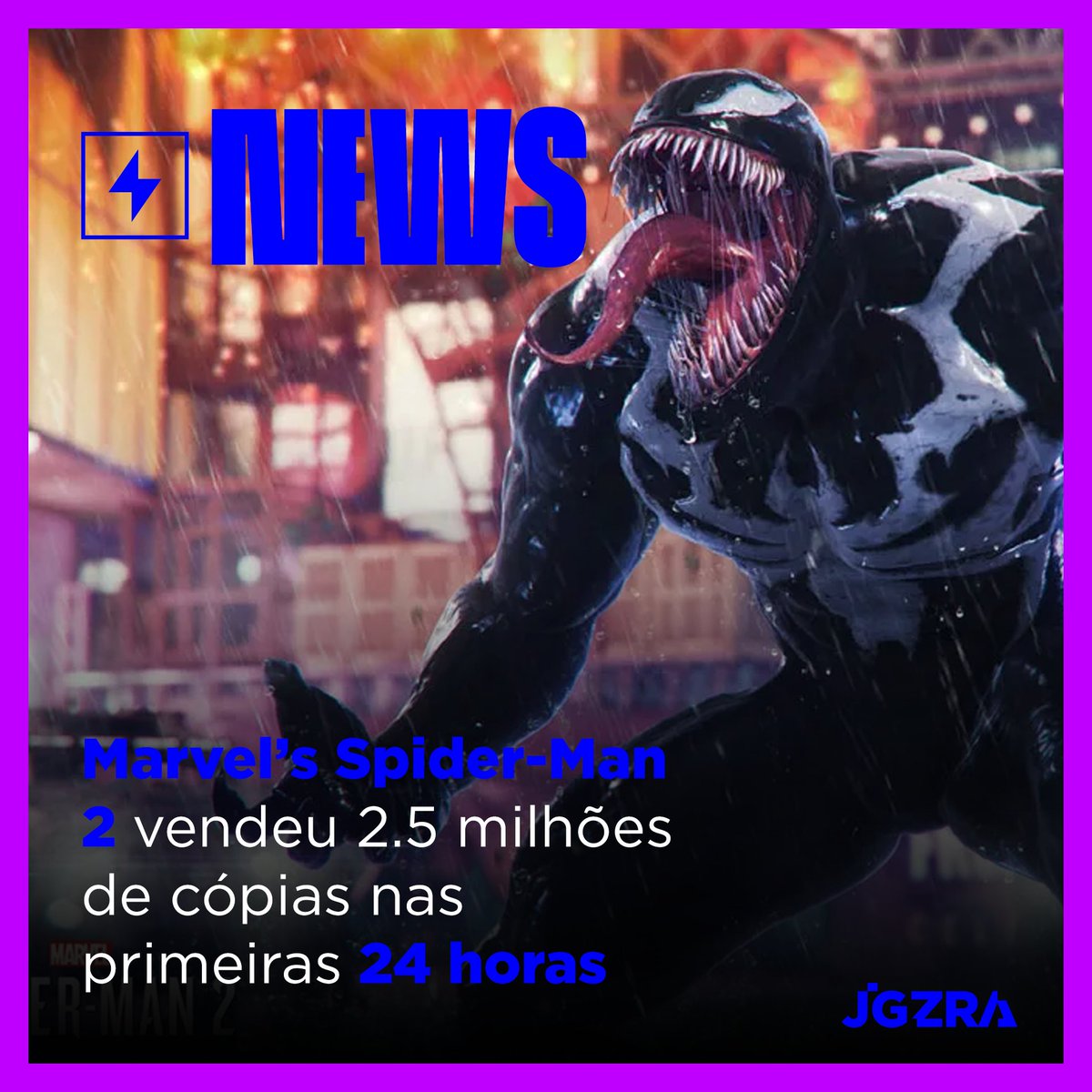 Hypado como um dos maiores lançamentos desse ano, Marvel’s Spider-Man 2 chegou com tudo: a conta oficial da <a href="/PlayStation/">PlayStation</a> anunciou que o jogo vendeu mais de 2.5 milhões de cópias nas primeiras 24 horas.

Saiba mais: bit.ly/470LMox
