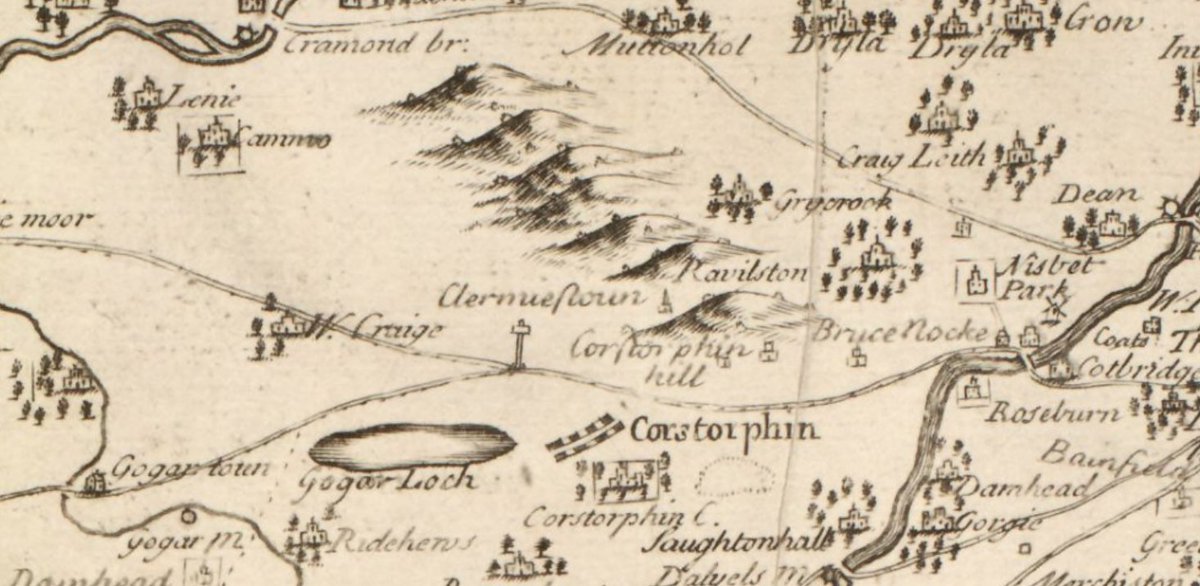 Just been out for a walk up Corstorphine Hill in the autumnal Edinburgh sunshine. Lovely views out to the Pentlands and more fresh air than you'd get in a month walking around London!
This map came in handy in our quest for 'Clermiestoun' Tower... #MapMonday #MappyMonday