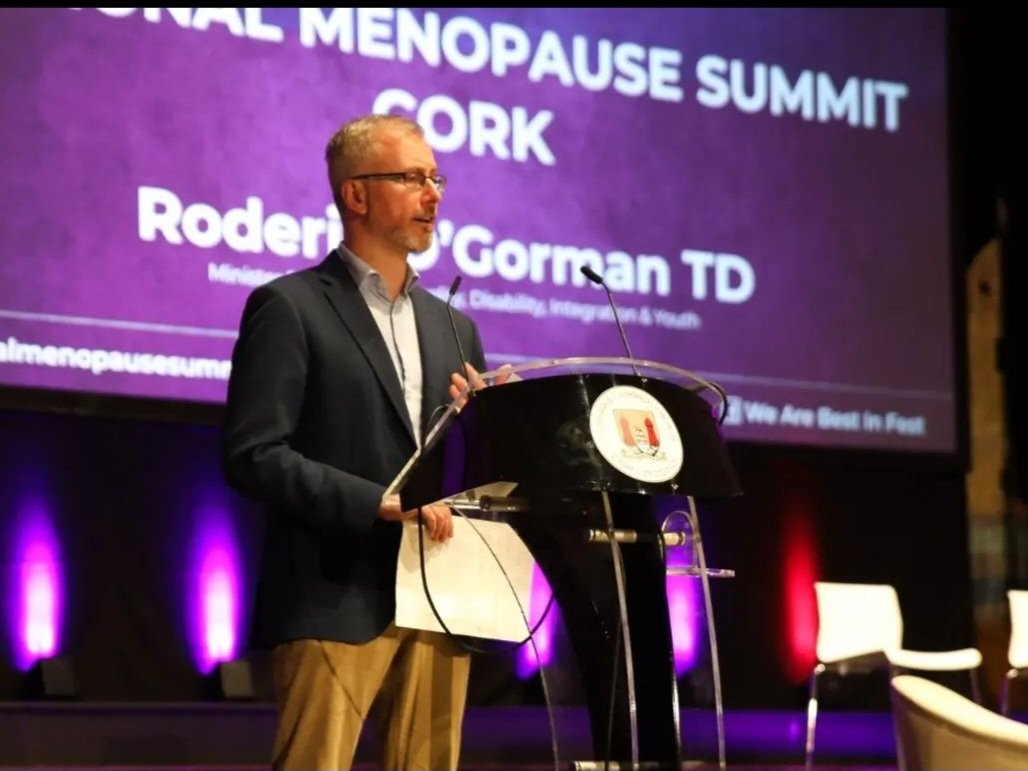 forsa_union_ie's tweet photo. Great news that @RodericOGorman - at the National Menopause Summit - announced that his department will be launching research and guidance on menopause &amp; menstruation in workplaces early next year.

And delighted that it was our own members' survey that has sparked this off! https://t.co/KfgisMcwIn
