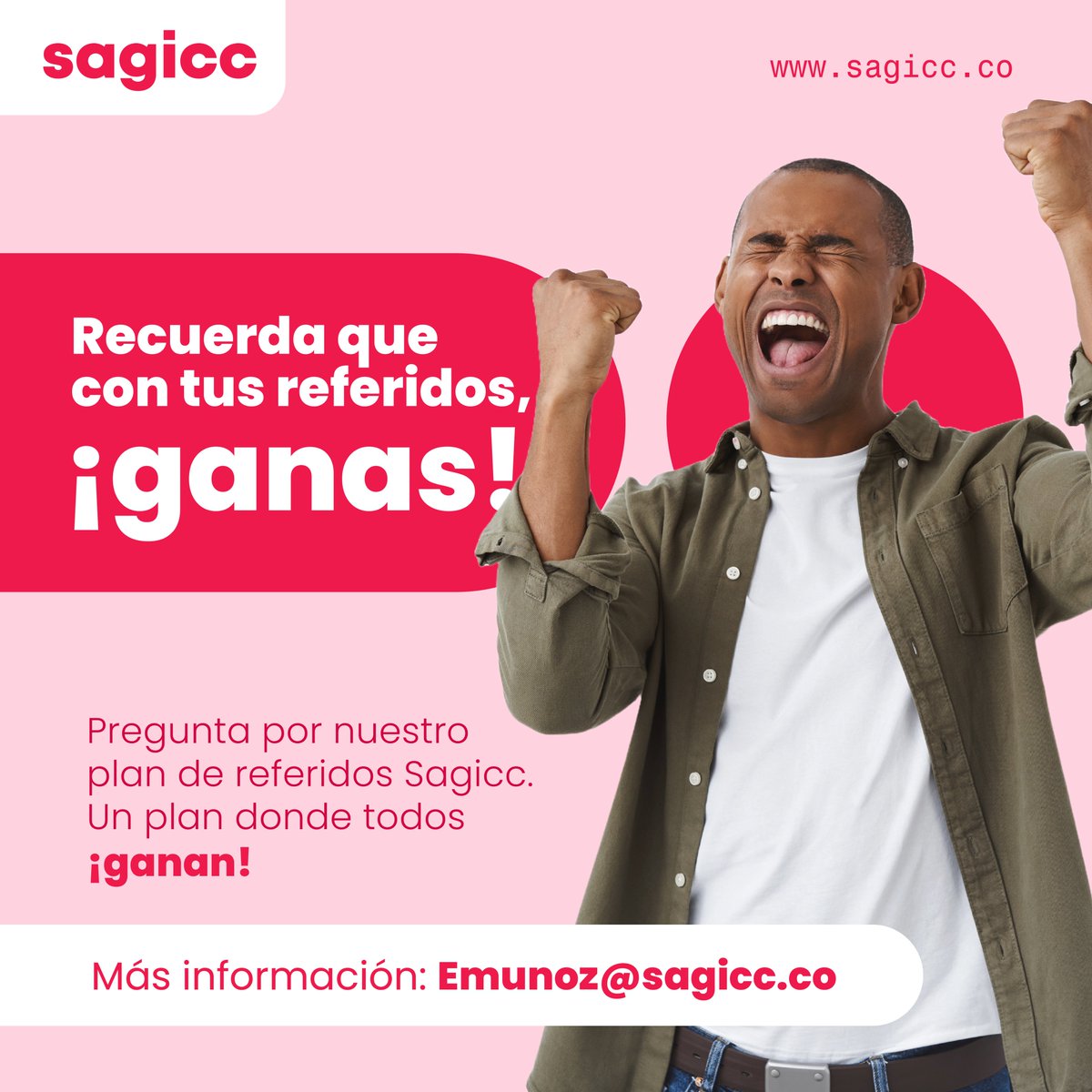 Sagicc_official's tweet photo. ¡Ganar nunca ha sido tan fácil! Descubre nuestro emocionante Plan de Referidos Sagicc, donde todos ganan. 🤝💰 Contacta con nosotros para obtener más detalles: emunoz@sagicc.co https://t.co/G4t1e3vfAR
