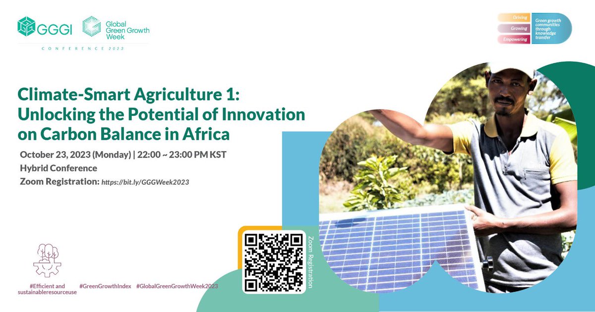 GGGI_Rwanda's tweet photo. #happeningnow at #GGGWeek2023
is the session on Climate-Smart Agriculture 1: Unlocking the potential of innovation on carbon balance in Africa moderated by @DrBrigitteN  with expert from CFourteen Limited &amp; Spirit of peace (SPS)
Follow the discussion live 
https://t.co/ZNuvyugjbp https://t.co/R3Yml3o0gU