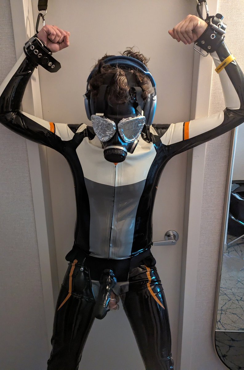 empathygap7's tweet photo. I treated @rbrxrbr to some hypno time. It seemed to work pretty well, considering he didn't even notice his cock had been caged. Once his will was nice and pliable, I strapped a dildo on him and rode him like the sex toy he is, then finished him off with his first caged orgasm. https://t.co/lEr5w2QKDP