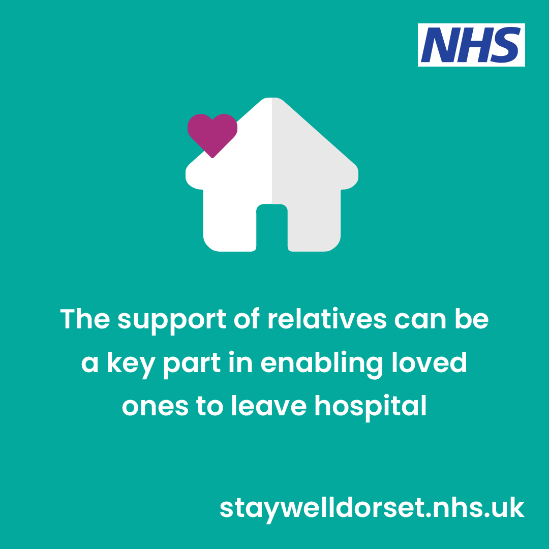 NHSDorset's tweet photo. Staying in hospital for longer than needed has a negative impact on how well patients recover. Help us get patients who are ready for discharge home, so our hospital beds are available for people who need them urgently. Please speak to the ward team if you need more information. https://t.co/24O1F1fcYf