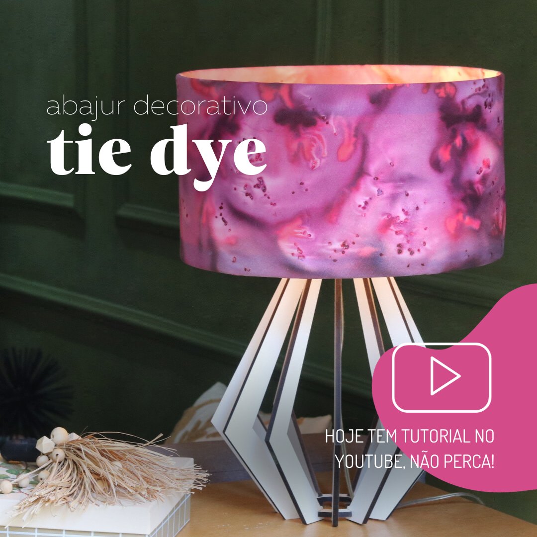 AcrilexBrasil's tweet photo. Hoje tem passo a passo desse lindo abajur com a técnica Tie Dye!

Não perca, às 14h00 no nosso Canal do Youtube.

#acrilex #decoraacrilex #pinturaemtecido #customizacao #abajur https://t.co/XmMdH2gMh3
