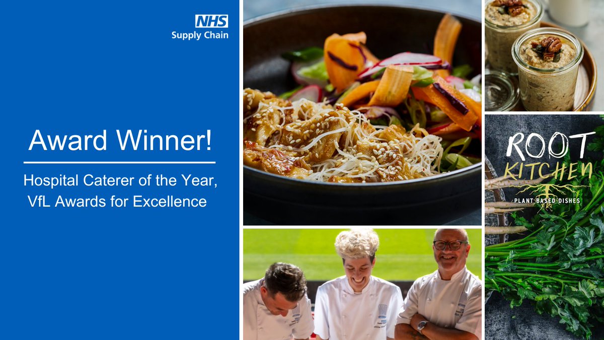 We are thrilled to announce that NHS Supply Chain: Food have won ‘Hospital Caterer of the Year’ at the @VFL_UK Awards for Excellence in Vegetarian & Vegan Care Catering! 🏆 Congratulations to everyone involved! 👏 #VegetarianForLifeAwards