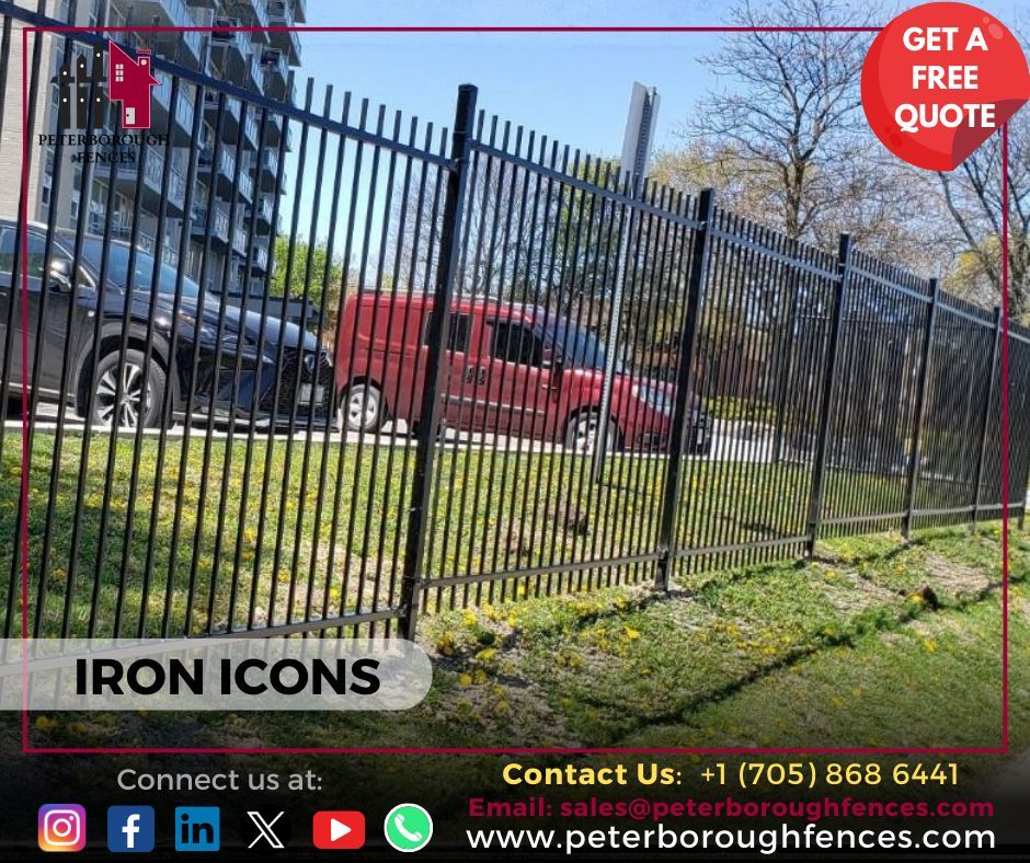 Transform your property's look with our timeless metal/iron icon fences! 🏡✨ Crafted with precision and elegance by #PeterboroughFences. Check out our collection at buff.ly/3ro99t1 or call us at +1 (705) 868 6441 for inquiries! 📞 #HomeImprovement #IronFencing