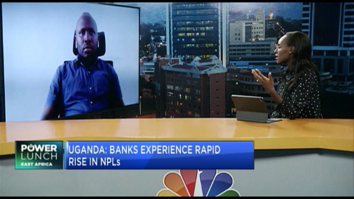 'Ugandan banks experience rapid rise in non-performing loans. BOU to abolish commercial banks' charges on early loan repayments.' @UgWils a policy analyst was interviewed on @cnbcafrica & gave his analysis how BOU is performing in regards to Loans. cnbcafrica.com/media/63397076…