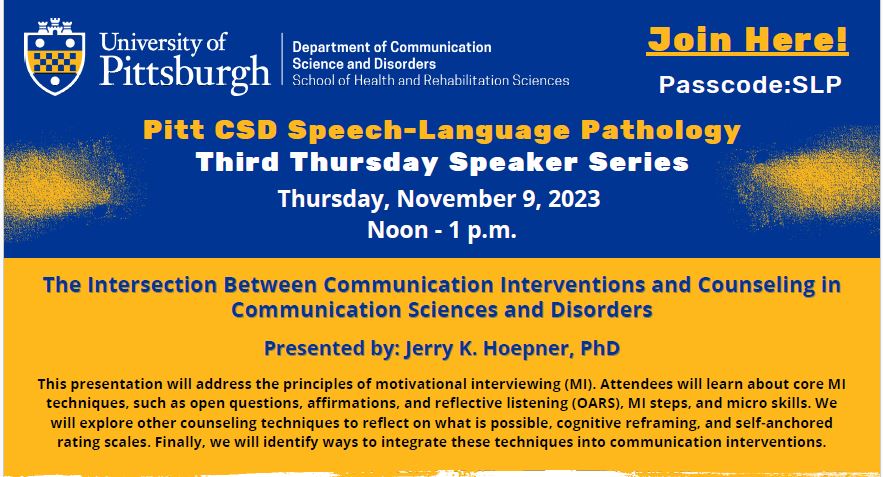 Pitt Communication Science and Disorders tweet media