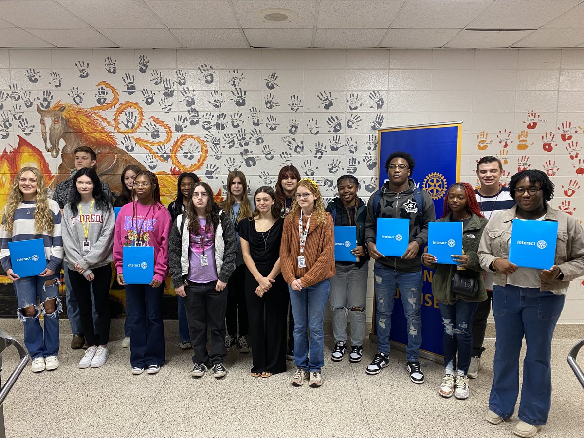 Congratulations to Interact Club's new members. The Aiken Sunrise Rotary Club inducted the new members at their meeting held on October 19, 2023, in the SAHS Auditorium. #Rotary #InteractClub